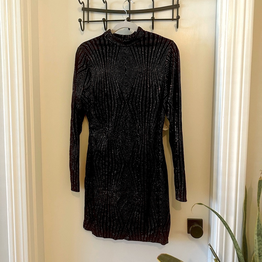 Bejeweled Black Dress